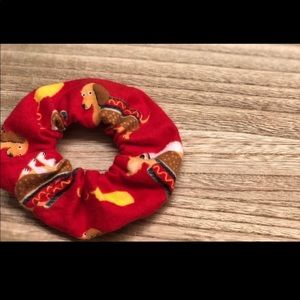 Wiener Dog- Hot Dog Scrunchie Hair Accessory New‎